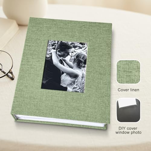 200-Pocket Photo Album 4x6 - Slip-In Picture Album with Linen Cover & Display Window, Vertical Photo Book for Wedding, Family, Baby, Anniversary & Vacation Memories (Holds 200 Photos) - Image 3