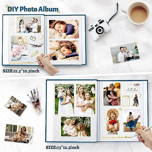 Artfeel Photo Album Self Adhesive Scrapbook,Large Photo Book for 4x6,5x7,8x10 Pictures,DIY Album for Baby Wedding Family Travel Birthday,with Metallic Pen and Scraper - Image 3