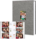 450 Pocket 4x6 Photo Album with Writing Space, Linen Cover, Grey by Xfveiwoo