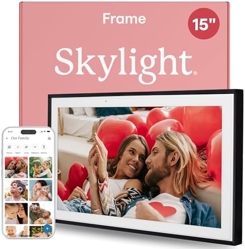 Skylight Digital Picture Frame, Load from Phone Capability, 15" Black by Skylight