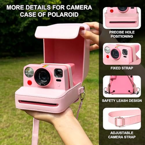 Camera Case for Polaroid Now/Now+ Gen2/3 Instant Film Camera, Pink - Image 3
