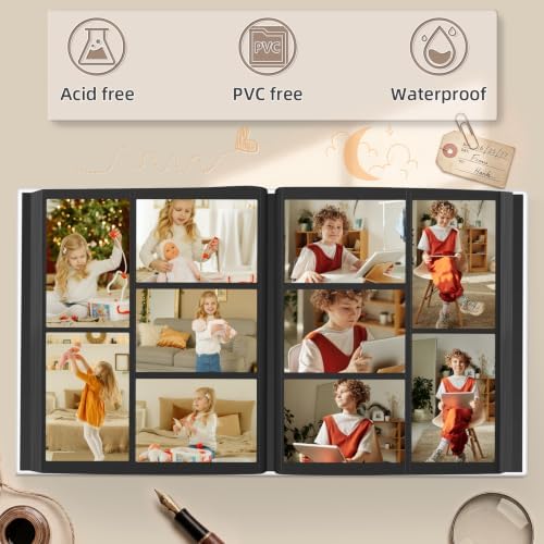 Popotop Photo Album 4x6 600 Pockets for Wedding Gifts,Linen Hardcover Picture Albums for Family Anniversary Baby Vacation Pictures - Image 5