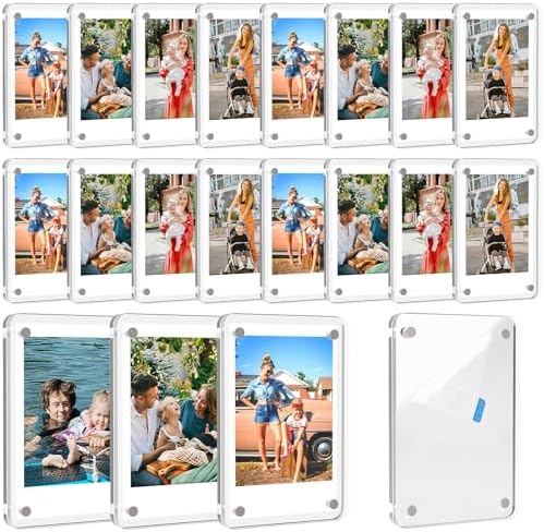Lzerking 21 Pack Acrylic Magnetic Picture for Refrigerator, Polaroid Frame by Lzerking