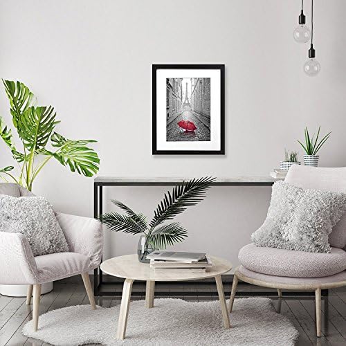 Americanflat 9x12 Picture Frame with Shatter-Resistant Glass - Use as 6x8 Frame with Mat or Display 9x12 Photo Without Mat - Signature Collection - Picture Frames for Tabletop and Wall Display - Black - Image 5