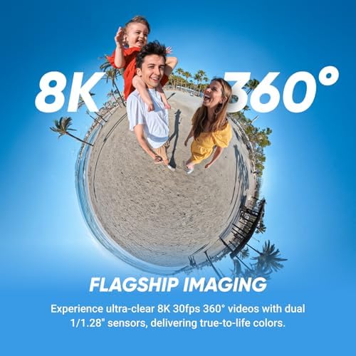 Insta360 X5 Invisible Dive Bundle - Waterproof 8K 360° Action Camera, Invisible Selfie Stick Effect, Leading Low Light, 3-Hour Battery, Clear Audio, Stabilization, AI Editing, Vivid Colors - Image 2