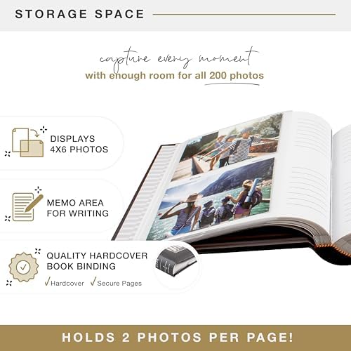 MCS Our Adventure Charcoal Photo Album, 200-Pocket, 4x6, 12x12 Pages - Image 4