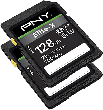PNY 128GB Elite-X C10 U3 V30 SDXC Flash Memory Card 2-Pack, UHS-I, 4K UHD - Image 2