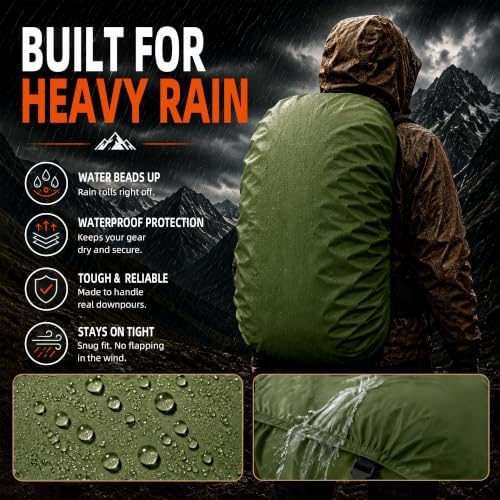 Frelaxy Waterproof Backpack Rain Cover, Pack Covers for Hiking, Travel - Image 2