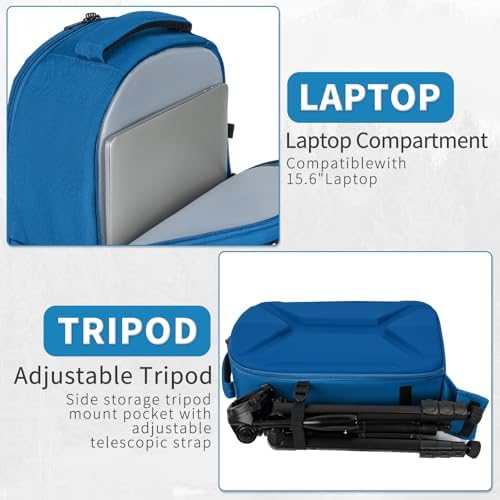 TORIBIO Large Hardshell Camera Backpack DSLR/SLR/Mirrorless Photography Bag - Image 5