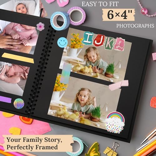 Scrapbook Photo Album 10"x10" 20 Sheets 40 Pages Hardcover Kraft Paper - Image 5