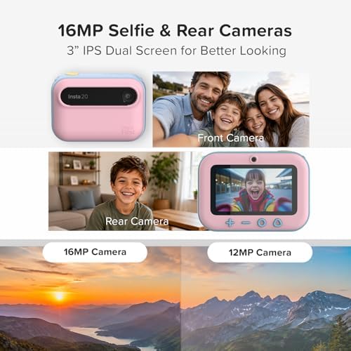 myFirst Kids Instant Print Camera, 16MP Camera, 9 Rolls Paper, Travel Case - Image 5