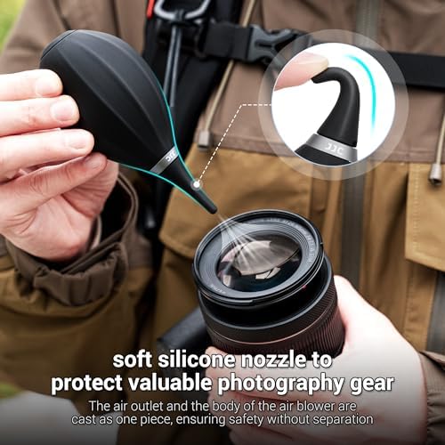[Upgraded Version] Soft Tip Silicone Camera Dust Blower Lens Air Blower with Cleaning Cloth,Camera Lens Cleaner Air Blower for Sensor LCD Keyboards Alcohol Ink Printing,Dust Blower Replace Canned Air - Image 3