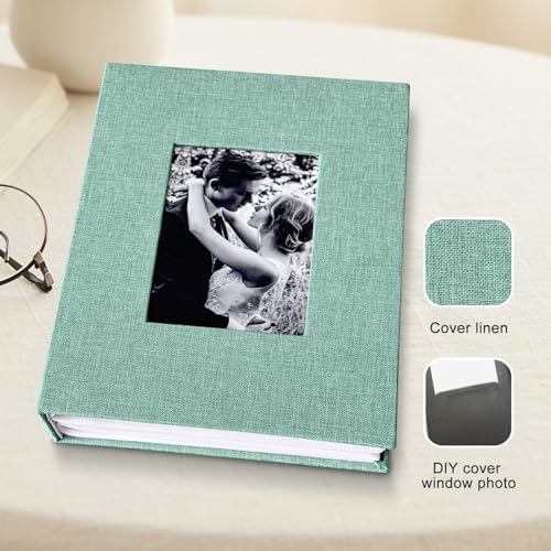 200-Pockets Photo Album 4x6 - Slip-In Picture Album with Linen Cover & Display Window, Vertical Photo Book for Wedding, Family, Baby, Anniversary & Vacation Memories (Holds 200 Photos) - Image 3