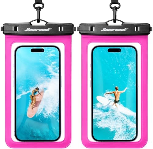 Hiearcool Waterproof Phone Pouch, Waterproof Phone Case, Bright Red 2-Pack by Hiearcool