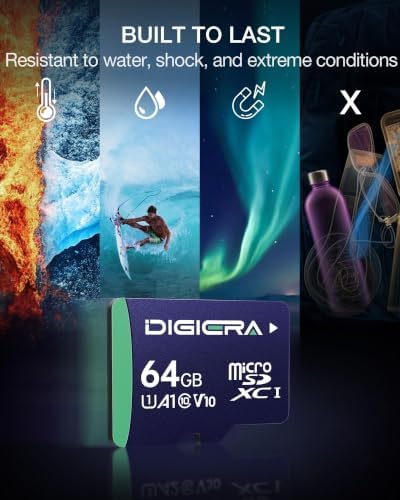 DIGIERA 64GB CT100 microSDXC UHS-I Memory Card with Adapter - up to 100MB/s, C10, U1, V10, Full HD, A1, Micro SD Card for Smartphones, Tablets, Cameras, Gaming Consoles, and Drones (2 Pack) - Image 7