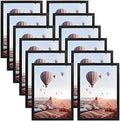 CRUGLA 8.5x11 Magnetic Frame Sheet with Self Adhesive Backing, Poster Certificate Carft Picture Photo Frame for Refrigerator Office Glass Window Door Cubicle Tile, 12 Pack by CRUGLA
