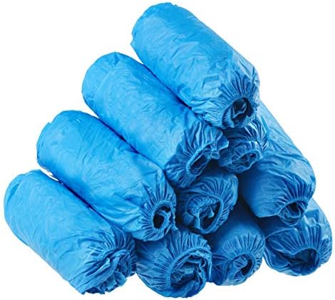 Dssiy 100 Pack Disposable Hygienic Boot & Shoe Covers 100 pack(50 Pairs)|Waterproof Slip Resistant Non-Slip, Durable for Construction, Workplace, Indoor Carpet Floor Protection,One Size Fits Most Blue by Dssiy