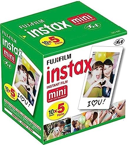 Fujifilm Instax Mini Instant Film, 10 Sheets x 5 Packs (Total 50 Shoots) by FUJIFILM
