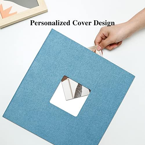 Vienrose Large Photo Album Self Adhesive for 4x6 8x10 10x12 Pictures Linen Scrapbook Album DIY 40 Blank Pages with A Metallic Pen - Image 2