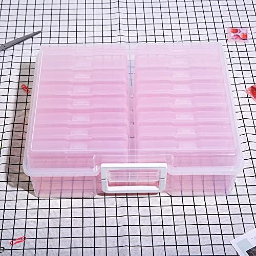 4" x 6" Photo Storage Case with Handle, 16 Inner Photo Organizer Keeper, Extra Large Storage Picture Boxes, Seed Storage, Transparent Craft Keeper (Purple) - Image 6