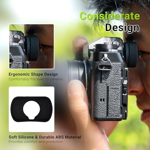 JJC Soft Eyecup Eye Cup Eyepiece for Fuji X-T5 X-T4 X-T3 X-T2 X-H2 X-H2S - Image 3