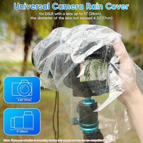 4 Pack Clear Waterproof Camera Rain Cover with a Lens up to 11" - Image 2