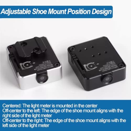 Ambient Light Digital Exposure Meter, Lightweight Camera Top Light Meter with OLED Display, 30° Fov, Ev Range 1–22, Adjustable Shoe Mount, for Lab Travel Photography and Studio Lighting Black - Image 2