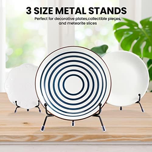 Chumia 18 Pcs Anti Slip Plate Stands Easels , Black, 4, 6, 8 Inch - Image 4