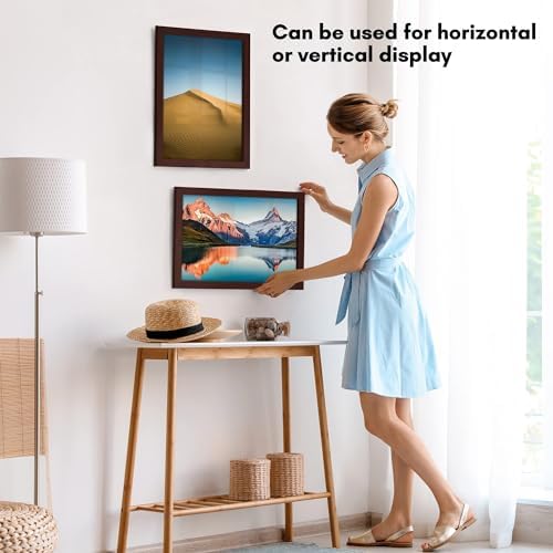 Americanflat 12x18 Poster Frame with Shatter-Resistant Glass - Signature Collection - Gallery-Style Frames Made of Engineered Wood - Photo Frame for Wall Display - Mahogany - Image 6