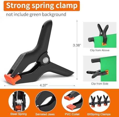 Forlogic Portable T-Shape Backdrop Stand Support Kit 8x5.3ft, Adjustable Photo Green Screen Back Drop Stand for Party, Photography Videography Studio (8×5.3Ft) - Image 6