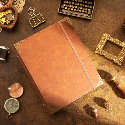Leather Photo Album 4x6, Vintage Photos Albums with 30 Writing Paper Photo Book for Family Travel Wedding Graduation Anniversary Baby Vacation (Brown) - Image 7