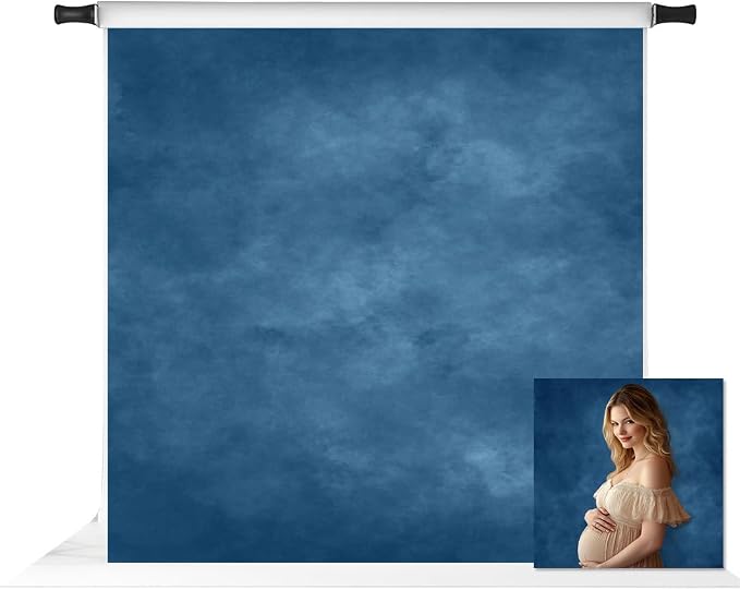 Kate 8x8ft Blue Abstract Photography Backdrop Headshots Portrait Background Studio Blue Backdrops by KateBackdropforPhotography