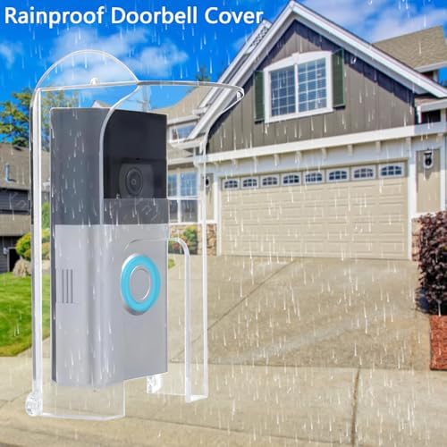 Clear Plastic Doorbell Rain Cover Compatible with Ring//Kasa/Google Nest - Image 6