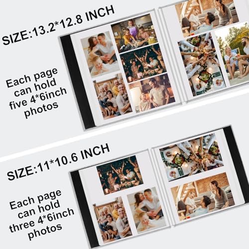 Zesthouse Large 18In Photo Album Self Adhesive 60 Pages, Scrapbook Albums with Sticky Page Holds 10x12 & 8x10 & 5X7 & 4x6 Pictures, DIY Photo Book Ideal Gift for Family Wedding Baby - Image 5