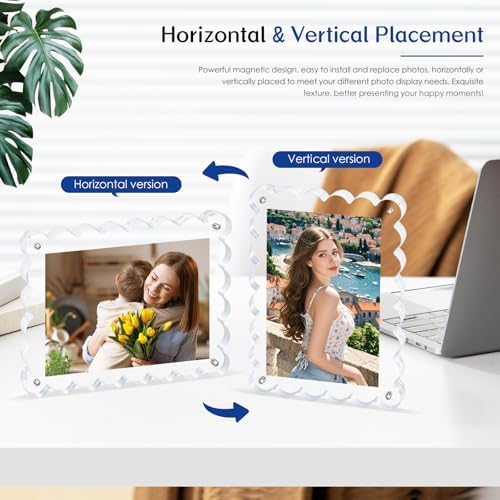 2 Pack Acrylic Magnetic Photo Frame, Clear 5x7 Picture Frames - Image 5