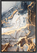 Fxojyvo 27x40 Picture Frame Black Engineered Wood Wall Hanging by Fxojyvo
