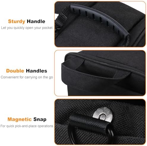Lacdo Compact Camera Bag Case for SLR/DSLR and Mirrorless Cameras, Fits Canon, Nikon, Sony, Panasonic, Olympus Cameras and Lenses, Camera Shoulder Bag Crossbody Sling Bag for Photographer, Black - Image 5