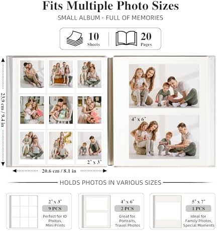 Linen Self Adhesive Photo Album 10x10 20 Pages Beige - Image 3