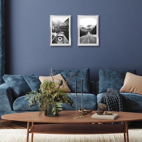 Americanflat 12x18 Poster Frame 2-Pack - Matted to 11x17 - Silver - Image 5