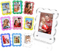 10Pack 2.36 x 3.54Colorful Acrylic Magnetic Frame fridge Scalloped by JUOIFIP