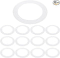 PATIKIL 5" ID 7.5" OD Plastic Trim Ring, 12 Pcs Ceiling Light Goof Rings Matte Circular Light Cover Lighting Fixture for Ceiling Wall Recessed Can Downlights, Translucent Matte White by PATIKIL