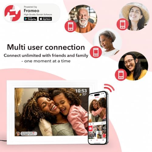 Frameo 10.1 Inch WiFi Digital Picture Frame Smart Electronic Photo Frame - Image 3