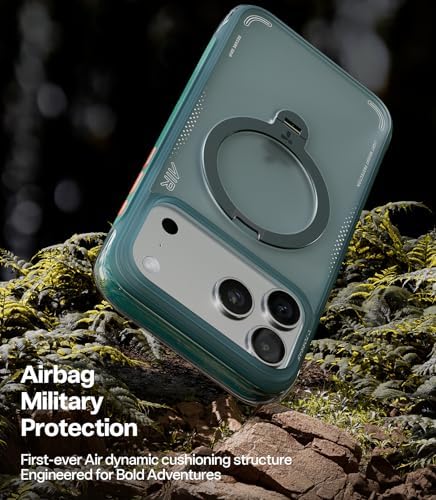TORRAS Ostand Q3 Air for iPhone 17 Pro Max Case with 360 Magnetic Stand, Fit for MagSafe, Mil-Grade Drop Tested, Camera Control Button, Shockproof Phone Case for iPhone 17 Pro Max 6.9", Glacier Sprint - Image 3