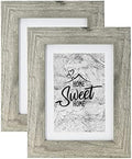 Califortree Grey 5x7 Picture Frame - Display Photos 4x6 with Mat or 5x7 Without Mat, Wall Mounting or Tabletop Display - Set of 2 by Califortree