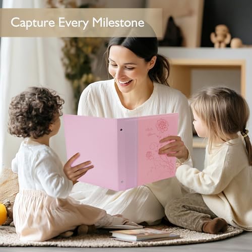 Photo Album 8x10 2 Packs Clear Pages Pockets Leathe Cover Slip Slide in Photo Album Each Holds 100 Vertical 8x10 Photos Picture Book for Wedding Family (Pink) - Image 5