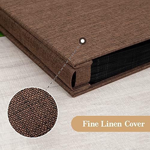 potricher Photo Album 4x6 Pictures, 600 Pockets, Linen Cover, Brown - Image 6