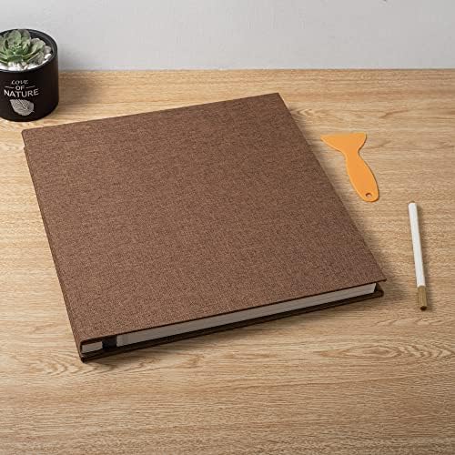 Large Photo Album Scrapbook, Holds 4x6, 8x10 Pictures, Self-Adhesive Pages for Baby, Wedding, Travel & Family Memories, Includes Metallic Pen & Scraper, DIY Memory Book for Gifts 11" X 10.8" 60 Pages - Image 6