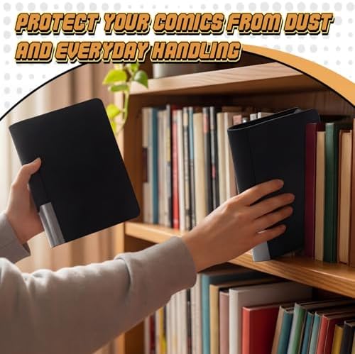 Zhehao 1 Pack Comic Book Binder, 20 Sleeves, Holds up to 40 Comics, Black - Image 4
