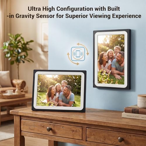 Uhale Digital Picture Frame 10.1 Inch HD Touch Screen Digital Photo Frame WiFi Enabled,16GB Storage,Auto-Rotate,Free Photo and Video Sharing to Family - Image 5