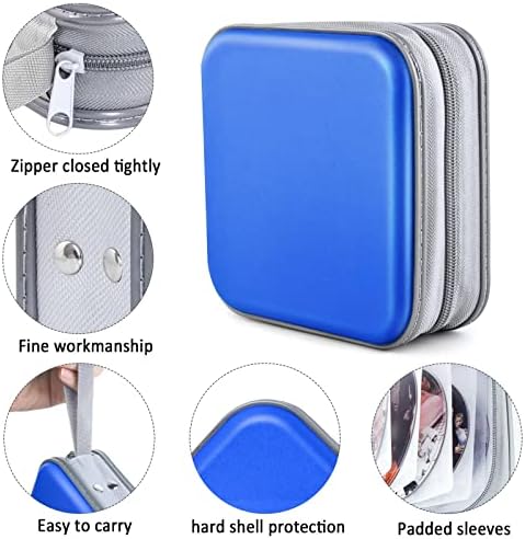 40‑Capacity Hard Plastic CD/DVD Binder for Car, Home & Travel - Image 2